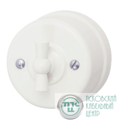 Выключатель 1-кл. ретро пластик сл. кость Bironi B1-200-211