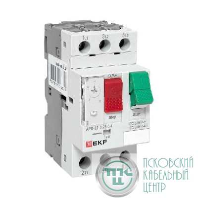 Выключатель автоматический для защиты двигателя АПД-32 0.25-0.4А EKF apd-me-0.4