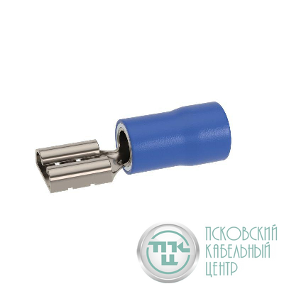 Наконечник-разъем плоский розетка 4.8х0.5 изолированный фланец для кабеля сечением до 2.5кв.мм DKC IFCS-2.5-4.8-5