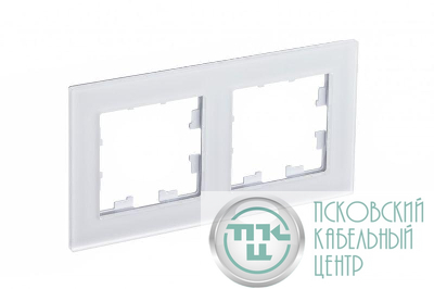 Рамка 2-м AtlasDesign Nature матов. стекло бел. SE ATN330102