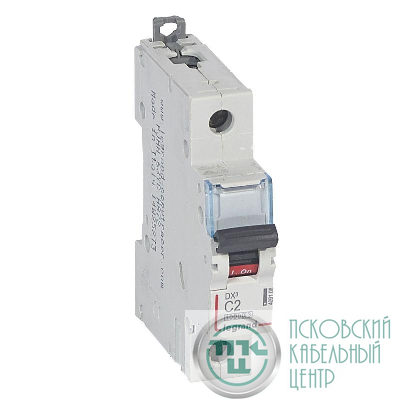 Выключатель автоматический модульный 1п C 2А 16кА DX3 10000 1мод. 230/400В Leg 409108