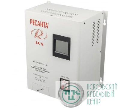 Стабилизатор напряжения АСН-8000Н/1-Ц 1ф 8кВт IP20 релейный Ресанта 63/6/17