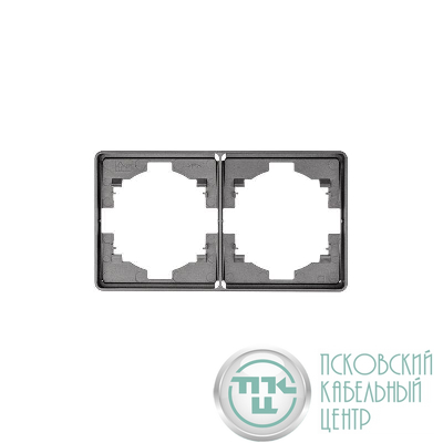 Рамка 2-м ROUND MIELE титан Kranz KR-78-0752-2
