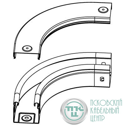 Угол для лотка горизонтальный 90град. 200х50 CPO 90 цинк-ламель DKC 36004ZL
