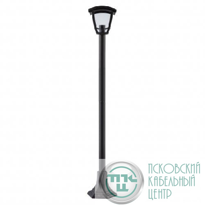 Светильник светодиодный садово-парковый ДТУ 07-8-002 Валенсия 4 8Вт 3000К IP44 4 гранный напольный черн. Эра Б0064265