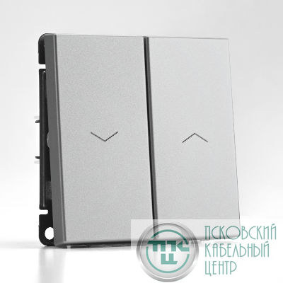 Выключатель для жалюзи 2-кл. ArtGallery 2х (сх. 4) 10А механизм алюм. SE GAL000319