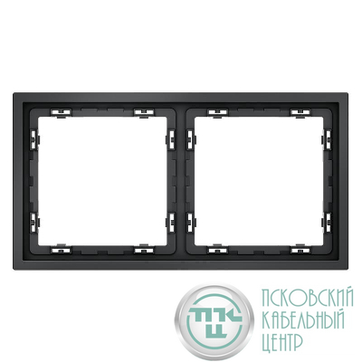 Рамка 2-м S70 пластик. графит Voltum VLS100207