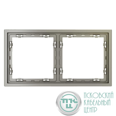 Рамка 2-м S70 пластик. шелк Voltum VLS100204