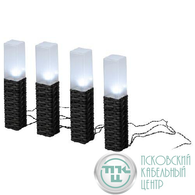 Светильник садовый Ротанг высота 41см 4LED на солнечной батарее (уп.4шт) Эра Б0062362