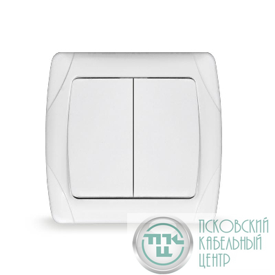 Выключатель 2-кл. СП Маргарита 10А IP20 бел. UNIVersal М0023