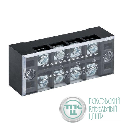 Терминал клеммный TB-2504 до 2.5кв.мм 25А 4 клеммные пары EKF tb-2504