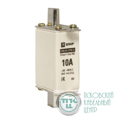 Вставка плавкая ППН-33 100/10А габарит 00C PROxima EKF fus-33/100/10