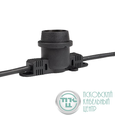 Гирлянда уличная "Белт-лайт" PBL-S40/L24+1.5 Black E27 IP65 24м 40ламп 1.5м шнур соедин. в линию max750Вт (лампы не в компл.; возможно использов. с фитолампами в теплице) Pro JazzWay 5058255