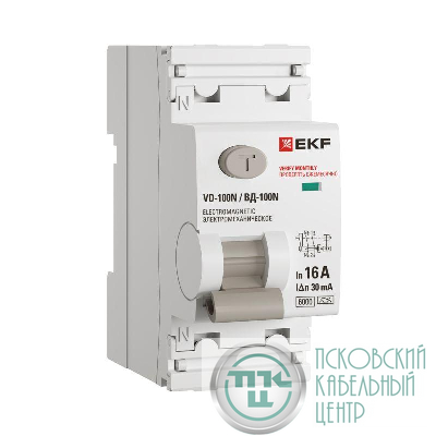 Выключатель дифференциального тока 2п 16А 30мА тип A 6кА ВД-100N электромех. PROxima EKF E1026MA1630