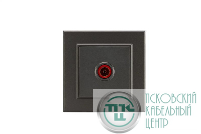Розетка телевизионная проходная TV СП Karea 16А IP20 дым. металлик Makel 56050007