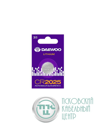 Элемент питания литиевый CR2025 3В 2021 BL-1 DAEWOO 5034143