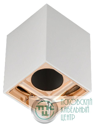 Светильник 4112 накладной поворотный GU10 бел./золото пласт. IEK LT-UPB0-4112-GU10-1-K22