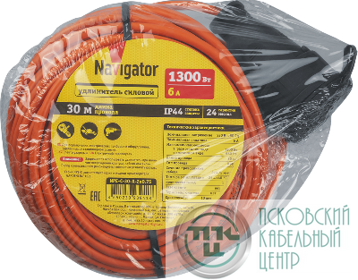 Удлинитель-шнур 30м без заземл. 93 941 NPE-C-30-X-2x0.75 NAVIGATOR 93941