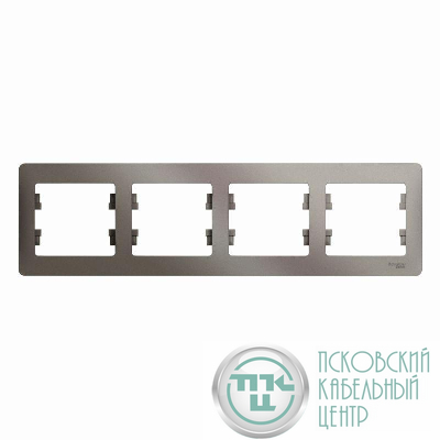 Рамка 4-м Glossa горизонт. платина SE GSL001204