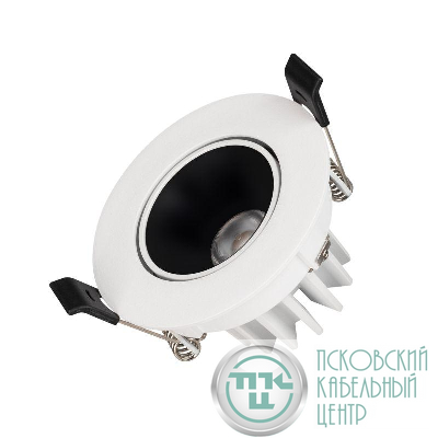 Светильник светодиодный MS-FORECAST-BUILT-TURN-R82-8W Warm3000 (WH-BK 32 deg 230В) IP20 металл Arlight 035448(1)
