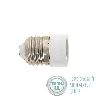 Переходник E27-E14 бел. EKF AD-E27-E14-w