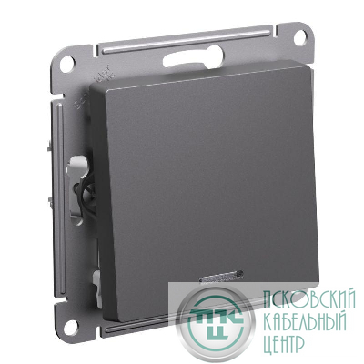 Выключатель 1-кл. AtlasDesign (сх. 1а) 10AX с подсветкой механизм базальт SE ATN001413