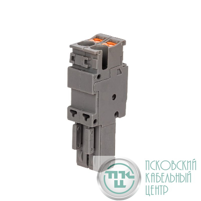 Штекер зажим push-in 2 точки подкл. 2.5кв.мм сер. DKC VPR-P-2.5-2