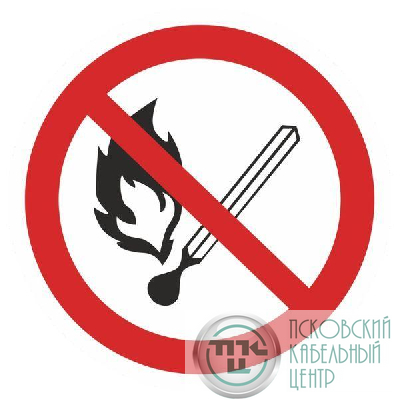 Наклейка "Запрещается пользоваться открытым огнем и курить" Р02 200х200мм PROxima EKF an-3-08