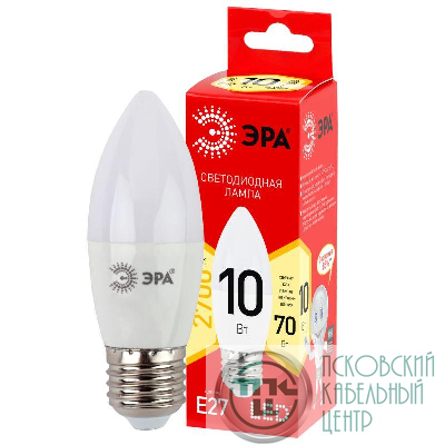 Лампа светодиодная LINE LED B35-10W-827-E27 R B35 10Вт свеча E27 тепл. бел. ЭРА Б0052377