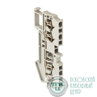 Колодка клеммная ST-1.5 17.5А 4 вывода пружинная сер. EKF plc-jxb-st-1.5-4