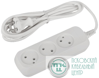 Удлинитель 3х3м без заземл. ПВС 2х0.75 UDL-10-330 Greenline Эра Б0065072