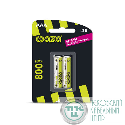 Аккумулятор AAA Ni-MH 1.2В 800мА.ч BL-2 (уп.2шт) ФАZА 5002883