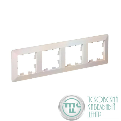 Рамка 4-м AtlasDesign Air жемчуж./дым. бел. SE ATN220404