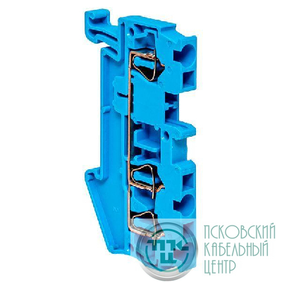 Колодка клеммная ST-2.5 28А 3 вывода пружинная син. EKF plc-jxb-st-2.5-3-blue