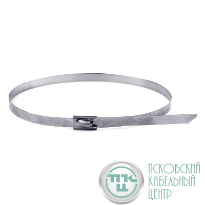 Хомут кабельный 4.6х300 нерж. сталь AISI 304 серебр. (уп.50шт) DKC 27406