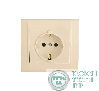 Розетка СП Defne 16А IP20 с зазем.крем Makel 42010028