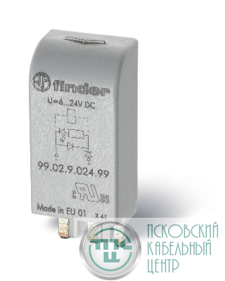 Модуль индикации и защиты LED + варистор 110...240В AC/DC зел. FINDER 9902023098