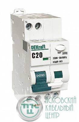 Устройство защиты от дугового пробоя 1P+N 10А хар-ка C УЗДП-103 6кА DEKraft 19088DEK