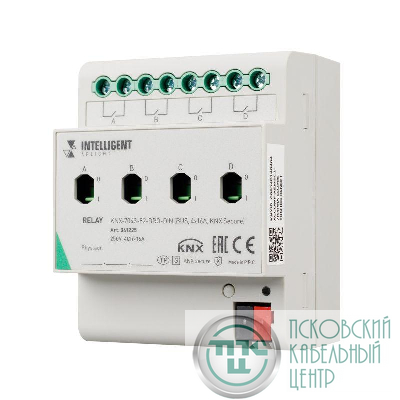 Модуль релейный KNX-7043-82-DRO-DIN (BUS 4х16А KNX Secure) IP20 пластик INTELLIGENT ARLIGHT 041225