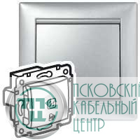 Механизм кнопки Valena 12В с пикт. звонка с подсветкой алюм. IEK 770115