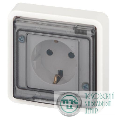 Розетка Эксперт 11-2521-01 2P+E IP55 16А-250В СУ бел. Эра Б0063259