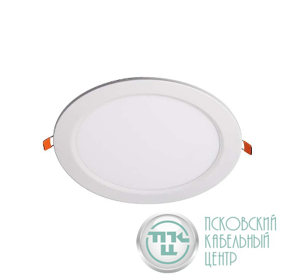 Светильник светодиодный PPL-R 18Вт 4000К IP40 d220мм кругл. ультратонкий встраив. WH ДВО JazzWay 5009738A