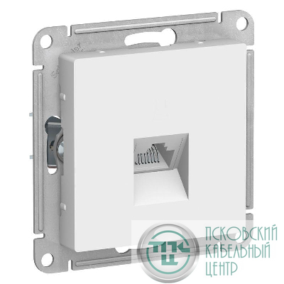 Розетка компьютерная 1-м AtlasDesign RJ45 кат.5E механизм бел. SE ATN000183