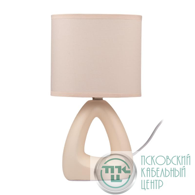 Светильник настольный JH2-01-iv E14 IP20 170х100х300мм керамика; ткань; PVC-пластик беж. JazzWay 5062306