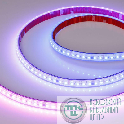 Лента светодиодная SPI-PS-A120-12mm 24V RGB-PX6-BPT 23Вт/м IP67 2835 герметичная бегущий огонь (уп.5м) Arlight 049452