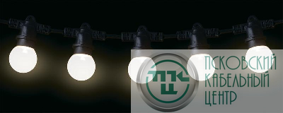 Гирлянда уличная Белт-лайт PBL-S60/L18+1.5 Black E27 IP65 (18м/60ламп/1.5м шнур) соединение в линию max750Вт (лампы в комплект не входят) JazzWay 5040588