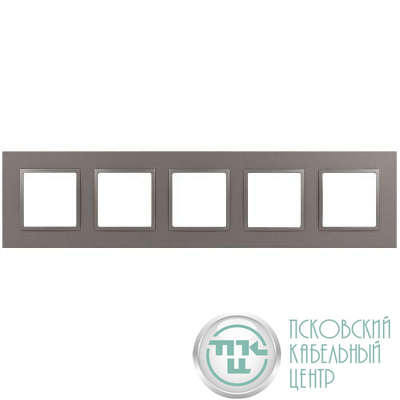 Рамка 5-м Elegance 14-5015-16 Classic для розеток и выключателей титан Эра Б0065831
