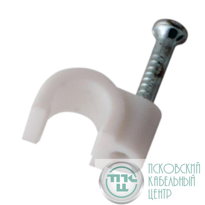 Крепеж кабеля круглый 3мм бел. (уп.50шт) Rexant 07-4003