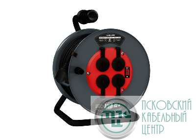Удлинитель на метал. катушке 4х20м с заземл.16А IP44 КГ 3х1.5 с выкл. медь TOKOV ELECTRIC TKP-SK20-315-Z-KG