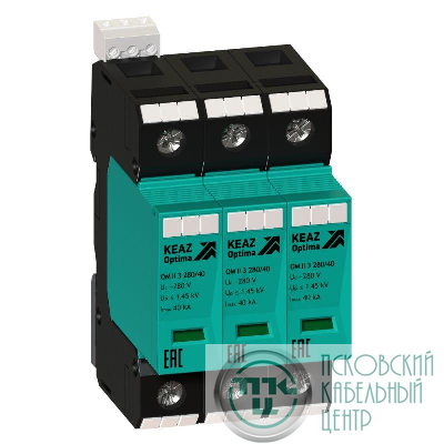 Ограничитель импульсных перенапряжений (УЗИП) OptiDin OM I 3 280/12.5/S КЭАЗ 114258